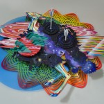 Hilary White art mixed media sculpture Resurrectioner made from wood paint glitter and resin
