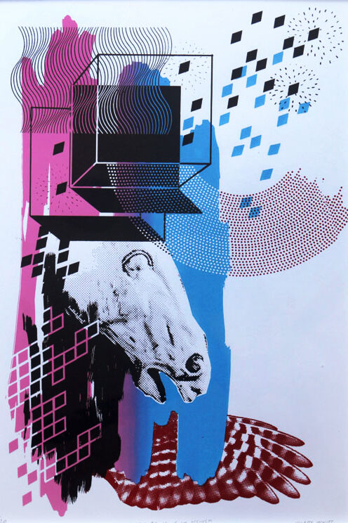 Hillary White Art, Paradigm Gallery, Screen Printing, The Endless One